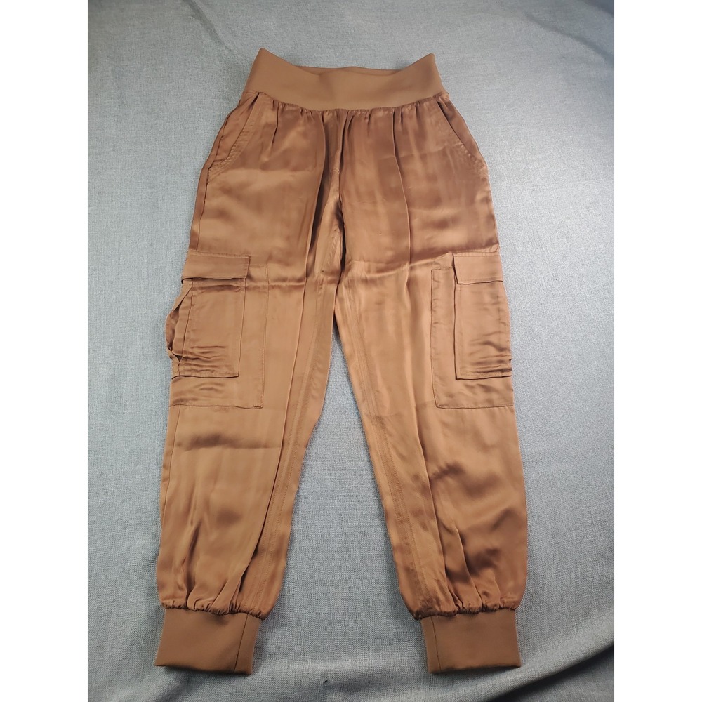 Cinq a Sept Raven Cargo Pants Womens Medium Brown Sandstone Straight Tapered